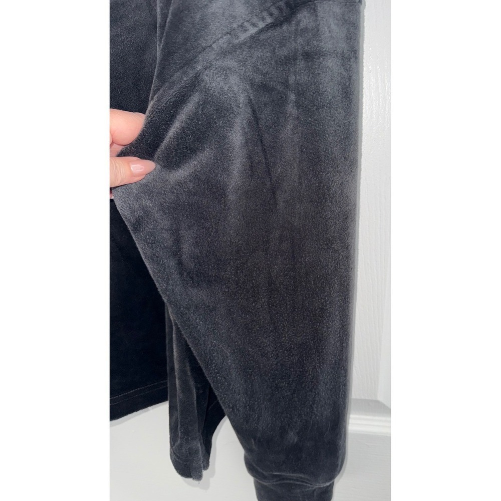 UGG Velour Hoodie Charcoal Gray Oversized Lounge Sweatshirt Women's Medium - Picture 6 of 9